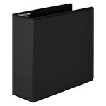 Wilson Jones D-Ring View Binder, 4 Inch, Letter Size, PVC Free, 386 Series, Customizable, Black (W386-54BA)