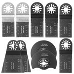 EsportsMJJ 10pcs Multitool Saw Blade Accessories Kit For Fein Bosch Dewalt Porter Cable Dremel Ridgid