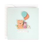 Hallmark Signature Disney Baby Shower Card for New Parents (Winnie The Pooh and Piglet) Welcome New Baby, Congratulations