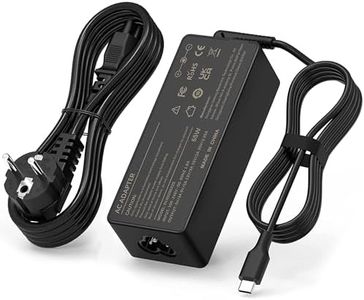 65W Cargador Lenovo USB C 20V 3,25A para ThinkPad X1 T480 T480s T580 T580s T490s E14 E15 E580 Yoga S730 730 910 920-13ikb X1，HP Acer ASUS Samsung Chromebook Adaptador alimentacion Ordenador Portatil