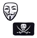 Oyster-Patch V for Vendetta Mask Tactical Patch Hook & Loop (2pc)