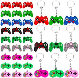WanderGo 36 llaveros de juego, 9 colores para videojuegos, mini llavero, retro, mini llavero, llavero, llavero, llavero para llaves, idea de recuerdo para fiestas de cumpleaños o bodas