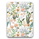 Atufsuat Small Mouse Pad, Mini Mouse Pad 6 x 8 Inch, Thick Rubber Waterproof Mouse Mat, Cute Floral Mousepad for Women Kids Wireless Mouse Mini Laptops Keyboard Tray Home Office Travel, White Flowers