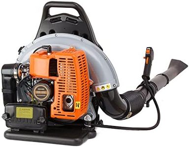 Soplador de Hojas de Gasolina, Profesional Sopladores de Hojas para Exterior, 65CC 6800 RPM, soplador de Hojas para jardín, con Correa Ajustable, depósito de Combustible de 1,7L