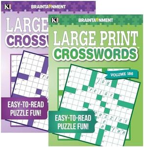 Kappa Large Print Crosswords 4 Titles, Word Search Find Words Books for Adults Teens, Training Learning with Game, 48-Pack