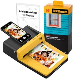 KODAK Dock ERA Plus 4PASS Instant Photo Printer (4x6) (Printer + Initial 10 Sheets + 80 Sheets)