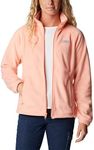 Columbia Women's Plus Size Benton Springs Full Zip Fleece Jacket, Coral Reef, 3X