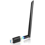 WiFi Adapter for PC Gaming 1300Mbps, USB 3.0 Wireless Adapter Dual Band 5GHz 802.11AC WiFi Dongle 5dBi Antenna Support Desktop Laptop Windows XP/Vista/7/8/10/11 Mac 10.6-10.15