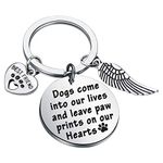 Dog Memorial Gifts Loss of Dog Keychain Sympathy Gift Memorial Jewelry Dog Bereavement Gifts Dog Owner Gifts Angel Charm (silver)