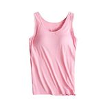 Daily Deals of The Day Lightning Deals Tank Top for Women with Built in Bra Casual Padded Shirts Wide Strap Sleevless Camisole Workout Yoga Blouses