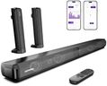 ULTIMEA Barres de Son TV, 2,2 Canaux Barre de Son 2-en-1 Détachable, Bluetooth 5.3 Enceinte pour TV avec Caisson de Basses, 3 EQ Mode, Arc/Optique/Aux, Montage Mural, Modèle 2025, Apollo S40 Pro