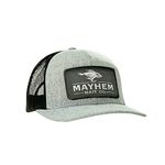 Liquid Mayhem Mesh Back Snap Back Hat. Perfect for The Outdoorsman That Loves Fishing and Hunting, Grey Black, 1-6