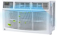 10000btu Window Air Conditioner Units with 3 Cooling Modes，115V Window Ac Units for Bedroom Fast Cooling 450 Sq.ft., Mini Air Conditioner with Remote, App Controlled