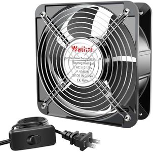 Wathai AC 2060 200mm Case Fan 110v 120V Dual Ball High Performance Industrial Case Cooling Fan 200mm x 200mm x 60mm