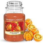 Yankee Candle Scented Candle, Spiced Orange Large Jar Candle, Burn Time: up to 150 Hours