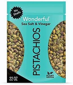 Wonderful Pistachios No Shells, Sea Salt & Vinegar Nuts, 22 Ounce Bag, Protein Snack, On-the-Go Snack