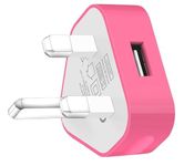 Themax 1mAh USB UK Plug Universal Charger Adapter By CE Approved Compatible iPhone iPad Samsung Galaxy HTC LG Sony Motorolla BlackBerry Lenova OnePlus Tablets Nokia Kindle Etc (Bright Pink)