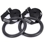 POWER GUIDANCE Gymnastic Rings Gym Ring with Straps - Olympic Gym Rings for Upper Body Strength & Bodyweight Exercising, Gym Training - Maximum Load: 270KG