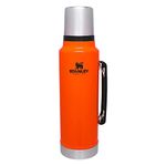 Stanley Classic Vacuum Insulated Wide Mouth Bottle - Blaze Orange - BPA-Free 18/8 Stainless Steel Thermos for Cold & Hot Beverages - 1.5 QT