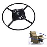 Yoogu Set of 2PCS 25" Furniture Ring Base w Swivel Replacement with 10 Inch 360 Degree Swivel Plate Turntable for Recliner Chairs