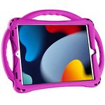 TopEsct Kids Case for iPad 9th/8th/7th Generation 10.2 inch, Built-in Handle Stand, Comes with a Strap, Silicone Shockproof Case for iPad 10.2 inch 2021 (Purple)