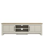 Galano Limestone Wide TV Unit, Entertainment Centre for up to 65'' TV, 150cm TV Unit with 2 Doors (Light Grey) (FG-LR-PU-7-415-RV-UK)