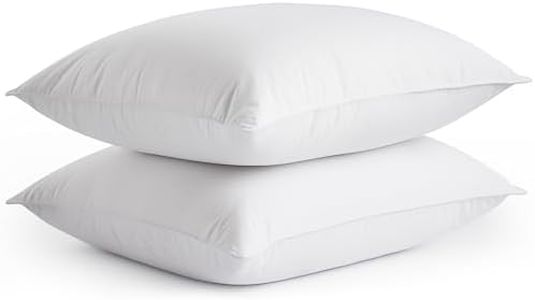 Bafode Lot de 2 oreillers en plumes et duvet d'oie, taille standard, 100 % coton doux, oreiller de literie pour les personnes dormant sur le dos, le ventre ou le côté