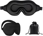 B.ANGEL Sleeping Mask, Sleep Masks for Men Women, Light Blocking Eye Mask Sleep, 3D Contoured Sleep Mask for Eyelash Extensions & Blindfold Includes a Free Travel Pouch