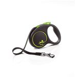 Flexi Black Design Tape Green Small 5m Retractable Dog Leash/Lead for dogs up to 15kgs/33lbs