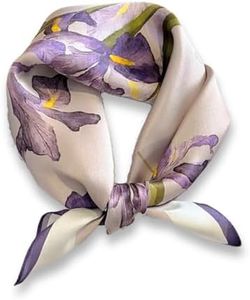 PoeticEHome 100% Pure Mulberry Silk Neck Scarf 26"x26" Square Women Neckerchief Headscarf Gift Packed