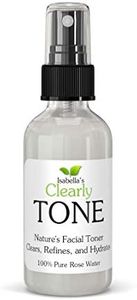 Isabella's Clearly TONE Pure Rosewater Facial Toner | Pure Alcohol Free Hydrating Face Spray in Glass Bottle | Moisturize and Tone with Pure Natural Rose Petal | Made in USA (60 ml)