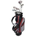 Young Gun SGS X Ace Junior Golf Clubs Set with Bag, Left Hand, Red Ages 9-11