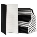 Outus 50 Pieces Pocket Kraft Notebook Bulk Small Mini Notebook Travel Journals For Students School Office Writing Class Projects, 5.12 X 3.54 Inches(Black Cover,Horizontal Line)