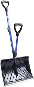 Snow Joe Shovelution Strain-Reducing Snow Shovel w/Spring Assisted Handle, Blue (18-Inch, Original)