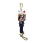 BarkButler x Fofos Extremely Durable Driveshaft Rope Dog Toy,Black|Medium - Large Dogs(10-30 kgs)|for Aggressive Chewers|Treat -Dispensing|High-Density TPR+Cotton Rope|for All Breeds|Chew,Tug,Fetch