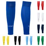 Football Sock Sleeves To Accompany Grip Socks - Fits Over Calf/Shin Pads - Variety Of Colours To Match Your Team Kit (Royal Blue)