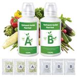 Hydroponics Nutrients (800ml in Total), Hydroponic Plant Food A & B Hydroponic Fertilizer,Suitable for Indoor Vegetable Growing Systems, Allowing Vegetables, Fruits and Flowers to Thrive