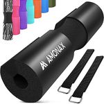 AMONAX Barbell Squat Pad, Extra Thick Foam Padding for Neck & Shoulder Support, Heavy Duty Gym Fitness Workout Cover for Women Hip Thrusts, Weight Lifting and Heavy Weight Squats (Black)