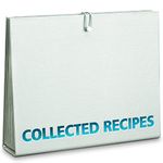 File Organizer for Recipes - Expanding Recipe File Folder Organizer with Dividers, Accordion Style Organizer for Recipe Cards, Clippings, Full Size Recipes - Turquoise & Gray by Meadowsweet Kitchens