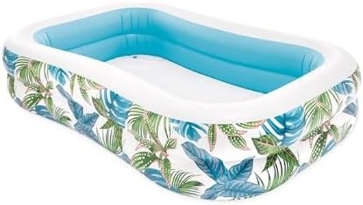 INTEX 57177EP Tropical Swim Center Inflatable Family Pool: 159 Gallon Capacity – 90" x 60" x 19"