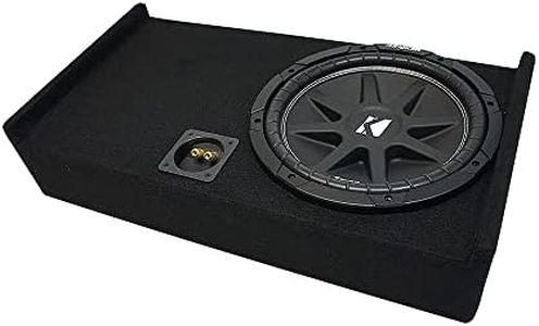 American Sound Connection Compatible with 2009-2015 Ford F-150 Super Crew Truck Kicker Comp C12 Single 12" Sub Box Enclosure - Final 4 Ohm