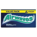 Airwaves Chewing Gum, Menthol & Eucalyptus, 6 x 10 Pieces