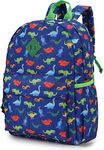 Kids Backpack, VONXURY Lightweight Cute School Backpack for Toddler Blue Dinosour Preschool Backpack Bookbag with Front Chest Buckle