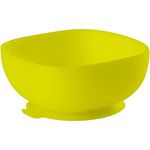 BÉABA - Silicone Bowl with Suction Cups - Baby and Children - Food and Weaning - Non-slip - Sticks perfectly to the table and the high chair tray - Microwave safe - Yellow