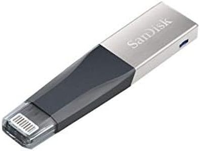 Sandisk SDIX40N-064G-GN6NN 64GB USB 3.0 iXpand Mini Flash Drive Stick for iPhone 6 SE iPad, Black