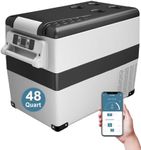 Feelfunn Car Fridge Portable 12V Refrigerator - 48 Quart(45L) Electric Cooler with AC/DC for Truck Van RV Camper SUV, Car Refrigerator Freezer for Camping Boat Travel, APP Control, -4~68°F