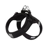 WINHYEPET Truelove Dog Harness Soft Mesh Reflective Breathable Step-In Dog Harness,Easy Adjustment Harness with Safety Buckle for Extra Small and Small Dogs, Vest Harness TLH3013(Black,XS)