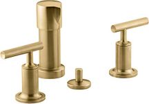 Kohler K-14431-4-2MB Purist Bidet Faucet, Vibrant Brushed Moderne Brass