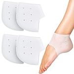 Ballotte Premium Silicone Heel Protectors | Gel Heel Pads/Silicone Socks for Women & Men - Pain Relief for Cracked Heel | Blister Prevention Heel Cups/Cushions for Plantar Fasciitis (Medium (4 Pack))