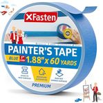 XFasten Blue Painters Tape 1.88 Inch x 60-Yards 1" Core, Wall Safe Blue Masking Tape, Blue Paint Tape for Walls Blue Painter Tape Masking Tape Blue Tape Painters Masking Tape Best Painting Supplies